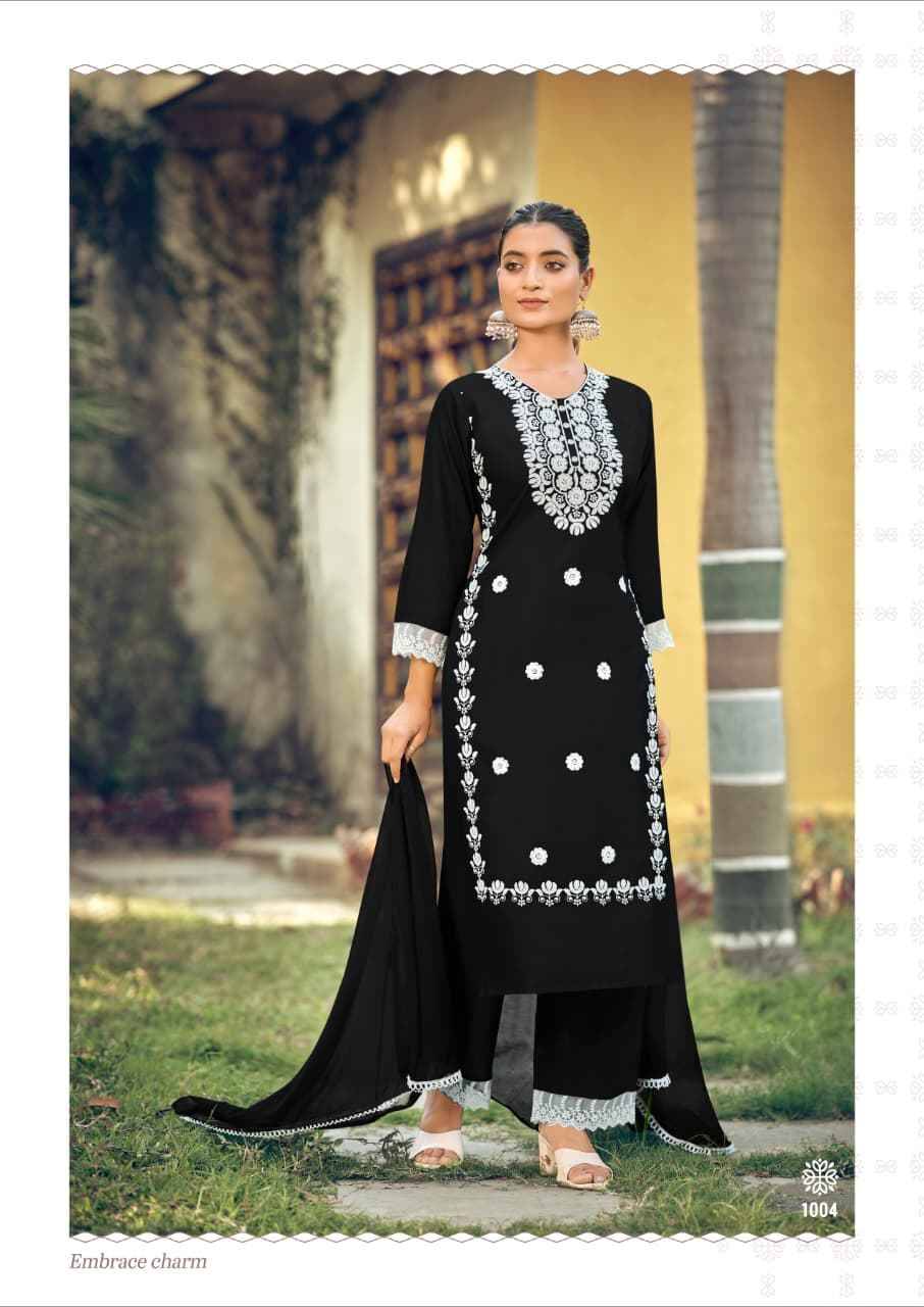 WHITE LOTUS vol-3 By WOODEE 1001 to 1006 Series Beautiful Festive Suits Colorful Stylish Fancy Ethnic Wear Rayon Embroidery Dresses At Wholesale Price